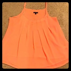 Coral/orange, braided spaghetti strapped shirt